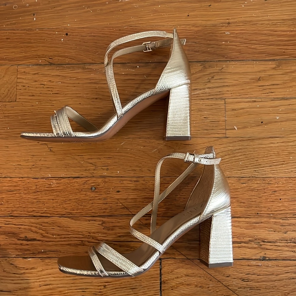 Gold Strappy Heels